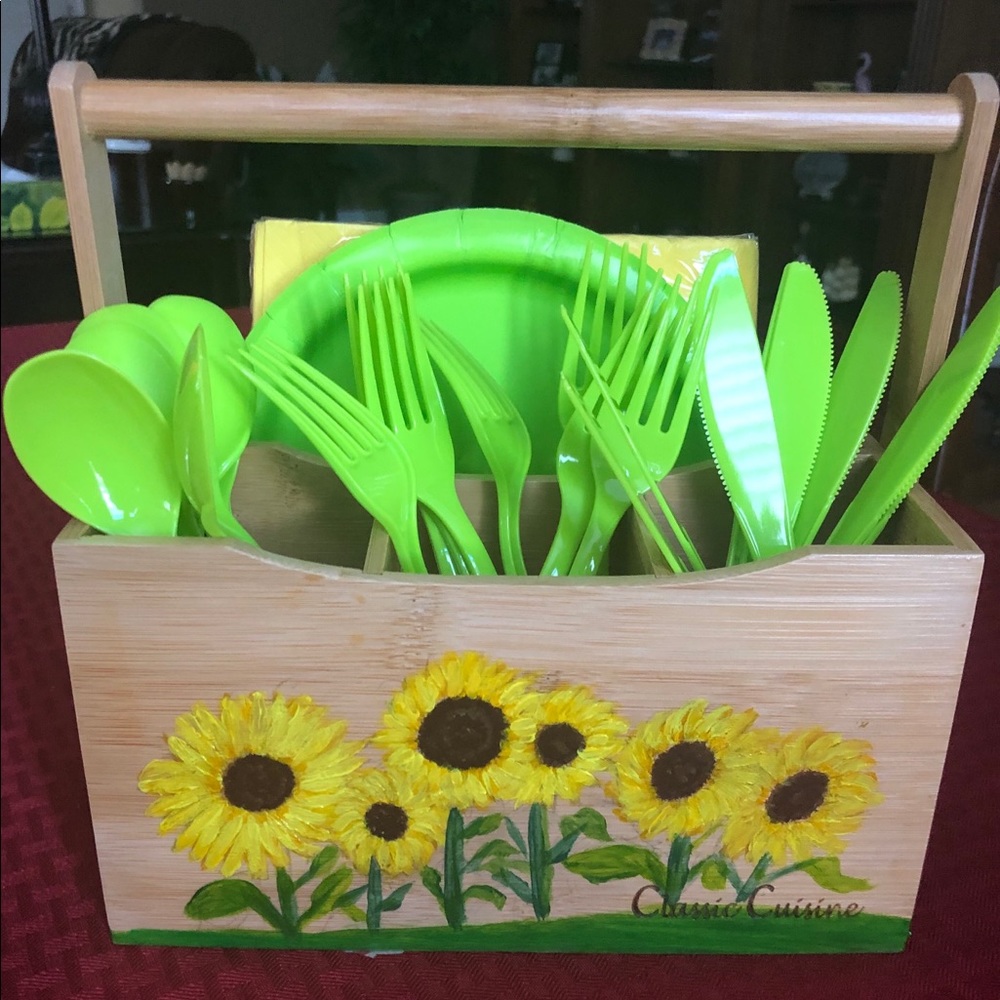 Sunflower Picnic Caddy